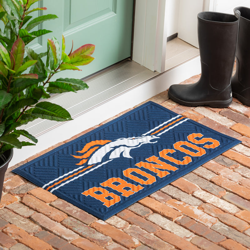 Embossed Mat, Cross Hatch, Denver Broncos,41em3809ch