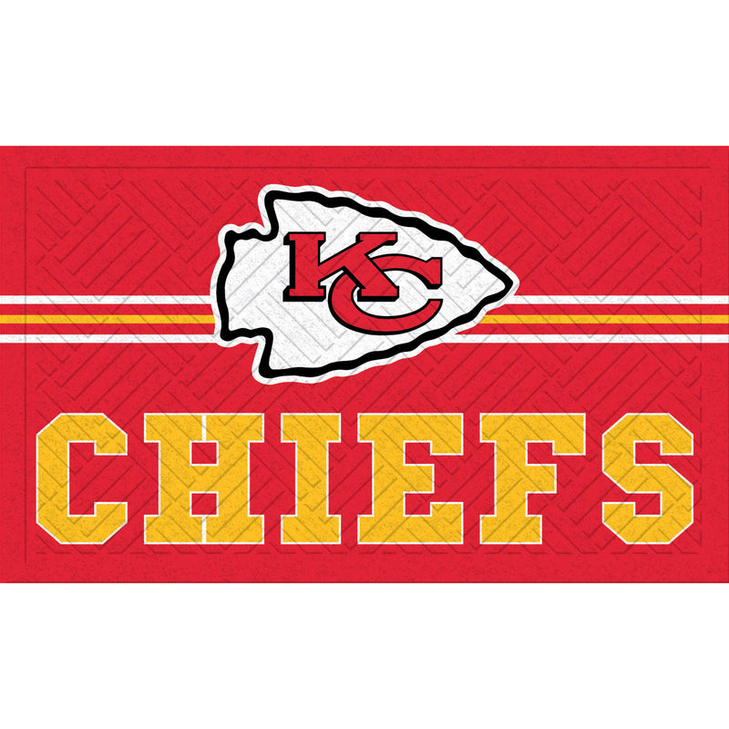 Embossed Mat, Cross Hatch, Kansas City Chiefs,41em3815ch