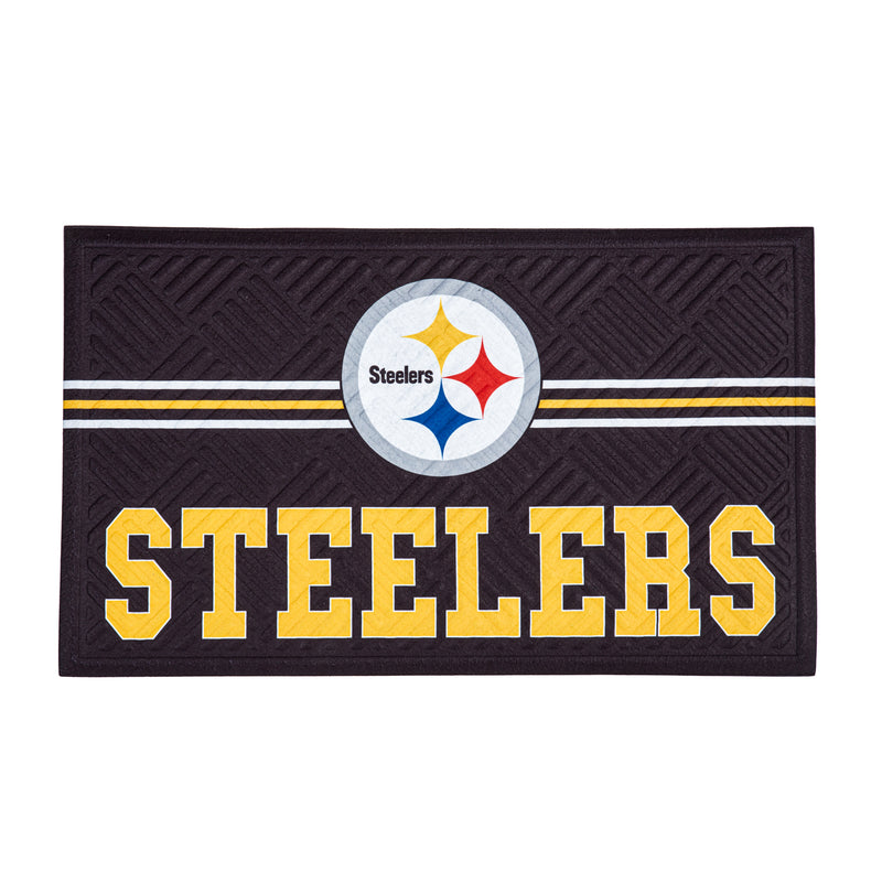 Embossed Mat, Cross Hatch, Pittsburgh Steelers,41em3824ch