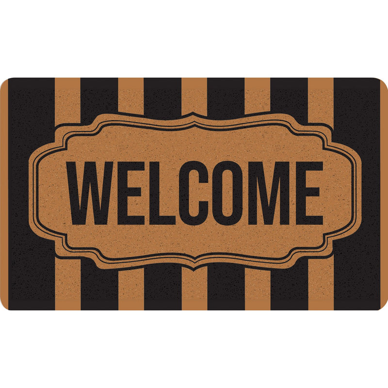 Classic Framed Welcome Antimicrobial PVC Loop Mat,41lm2538