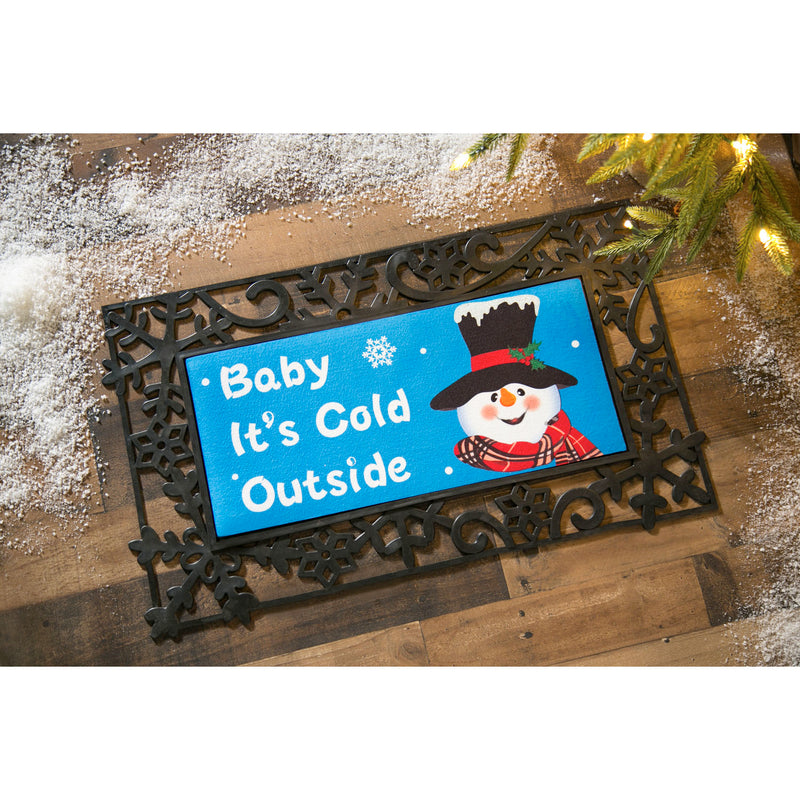 Baby It's Cold Outside Snowman Sassafras Switch Mat