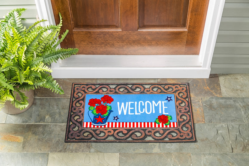 Patriotic Geraniums Sassafras Switch Mat