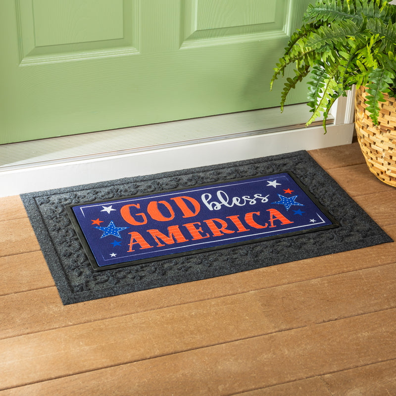 Patriotic God Bless America Sassafras Mat