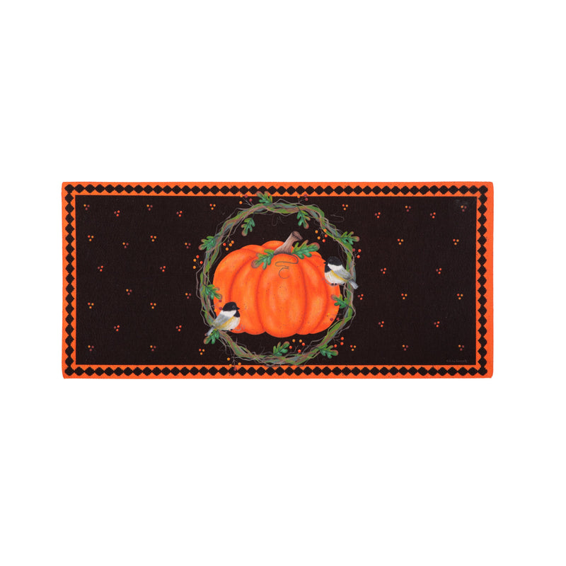 Chickadee and Pumpkin Sassafras Switch Mat