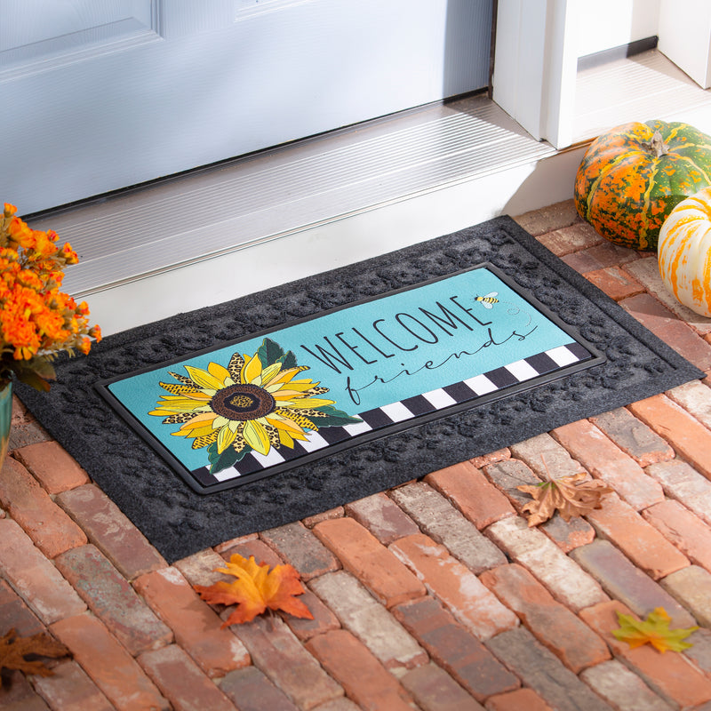 Welcome Friends Leopard Sunflower Sassafras Switch Mat