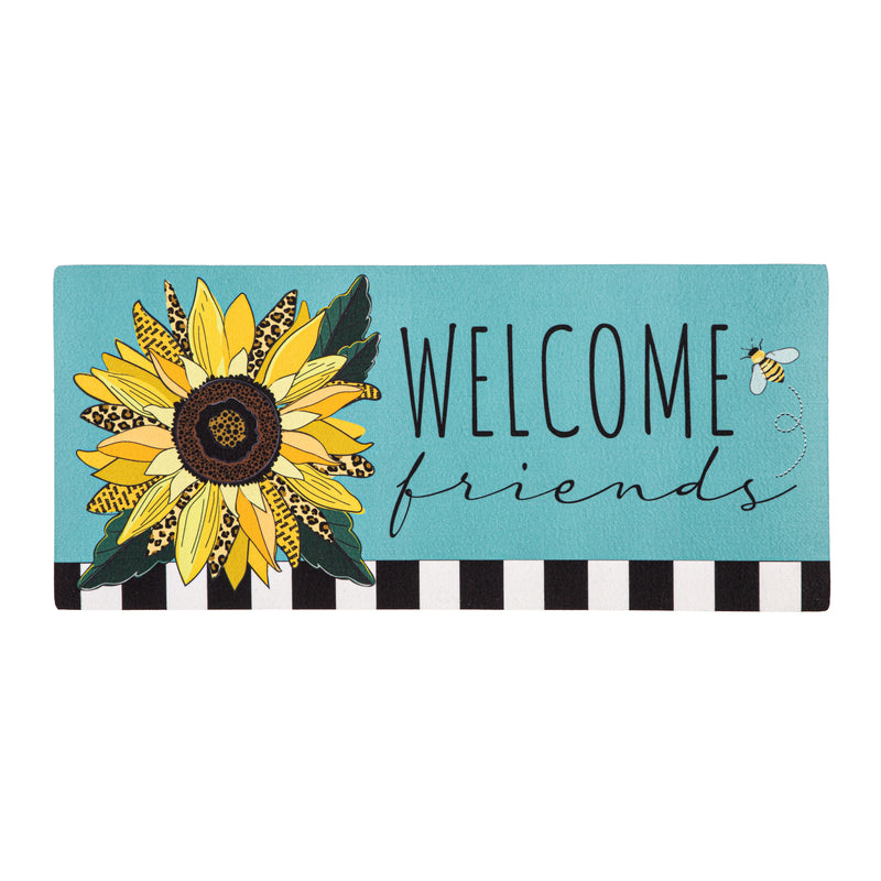 Welcome Friends Leopard Sunflower Sassafras Switch Mat