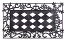Sassafras Decorative Mat Tray Snowflakes Black 18x30