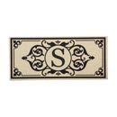 Cambridge Monogram Burlap Sassafras Switch Mat, Letter S