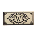 Cambridge Monogram Burlap Sassafras Switch Mat, Letter W
