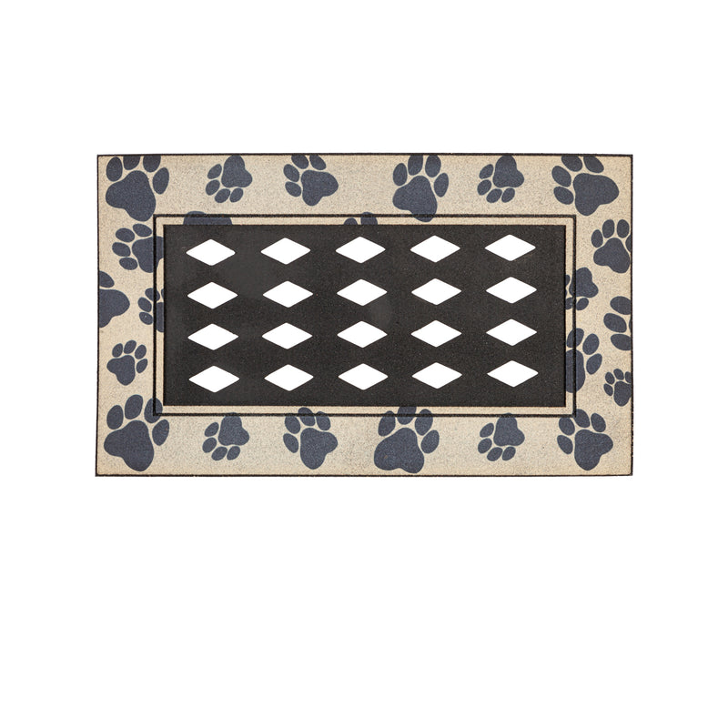 Paw Print Flocked Sassafras Mat Tray