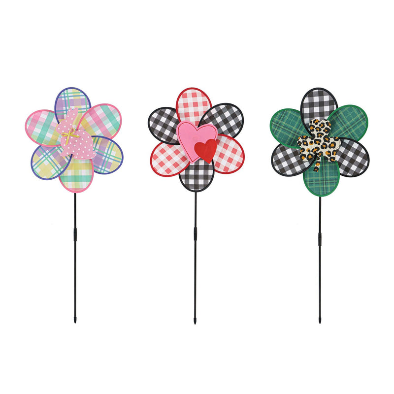 Early Spring Holidays Pinwheel Spinner, 3 Assorted,45400