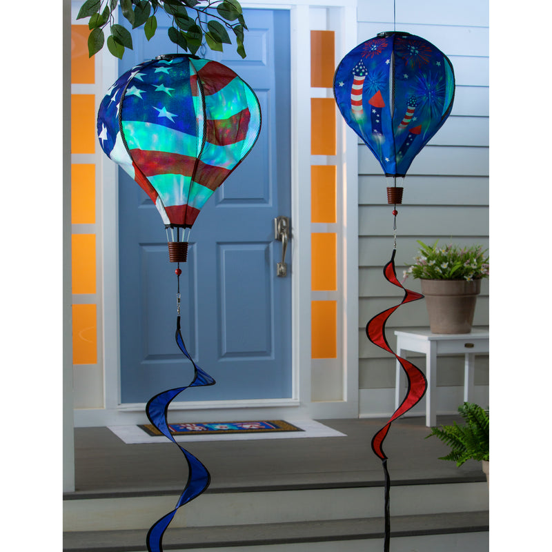 Waving American Flag Animated Lit Balloon Spinner,45ba422sl