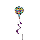 Stacked Spring Stacked Flower Pots Burlap Balloon Spinner,45bb464