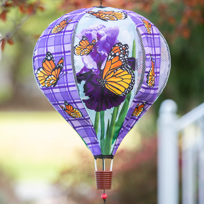 Iris Butterflies Burlap Balloon Spinner,45bb468