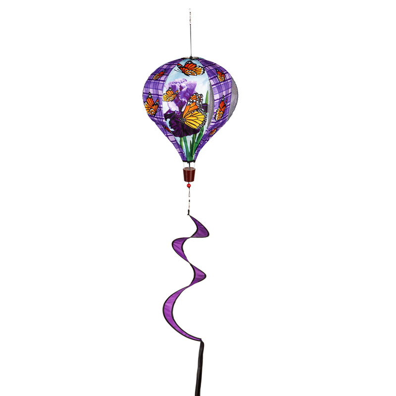 Iris Butterflies Burlap Balloon Spinner,45bb468