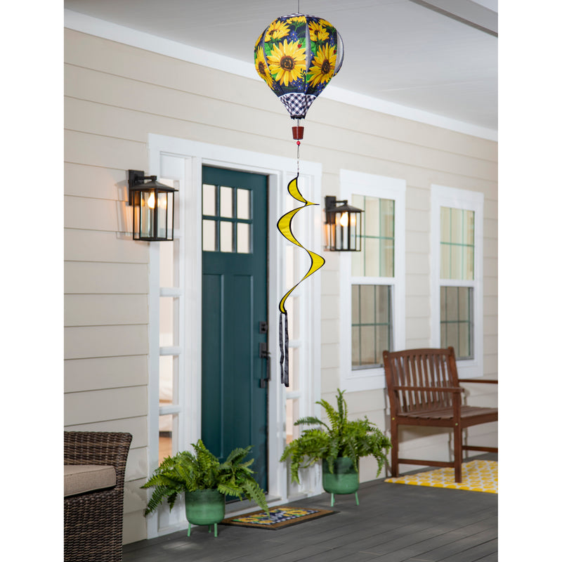 Sunflower Welcome Burlap Balloon Spinner,45bb500