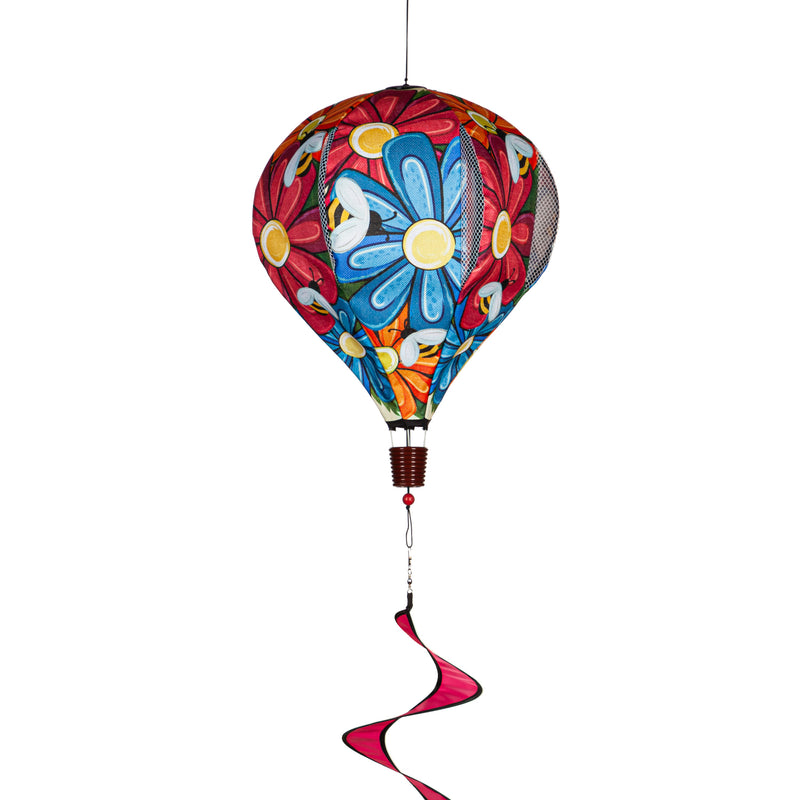 Spring Floral Burlap Balloon Spinner,45bb582