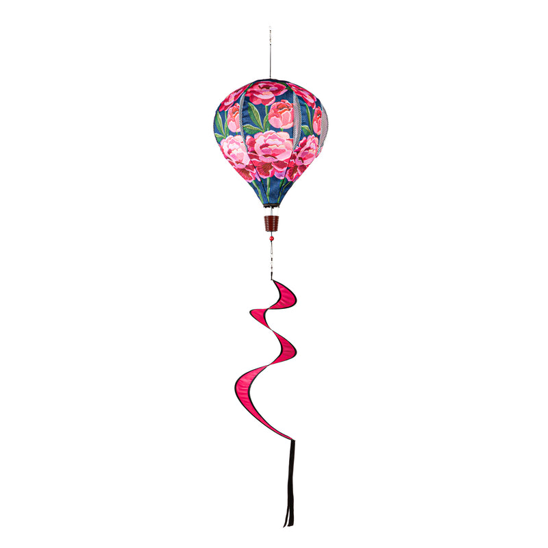 Peony Garden Welcome Burlap Balloon Spinner,45bb586