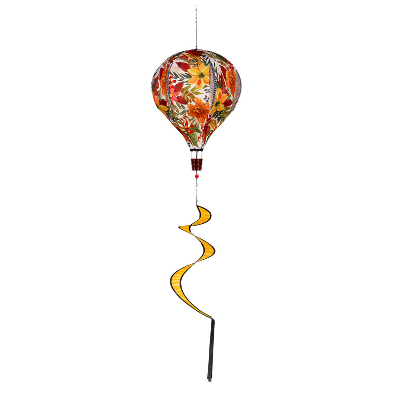 Autumn Floral Welcome Burlap Balloon Spinner,45bb650