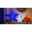 Lighted Fabric Star, Small, White,45st350bl