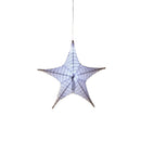 Lighted Fabric Star, Small, White,45st350bl