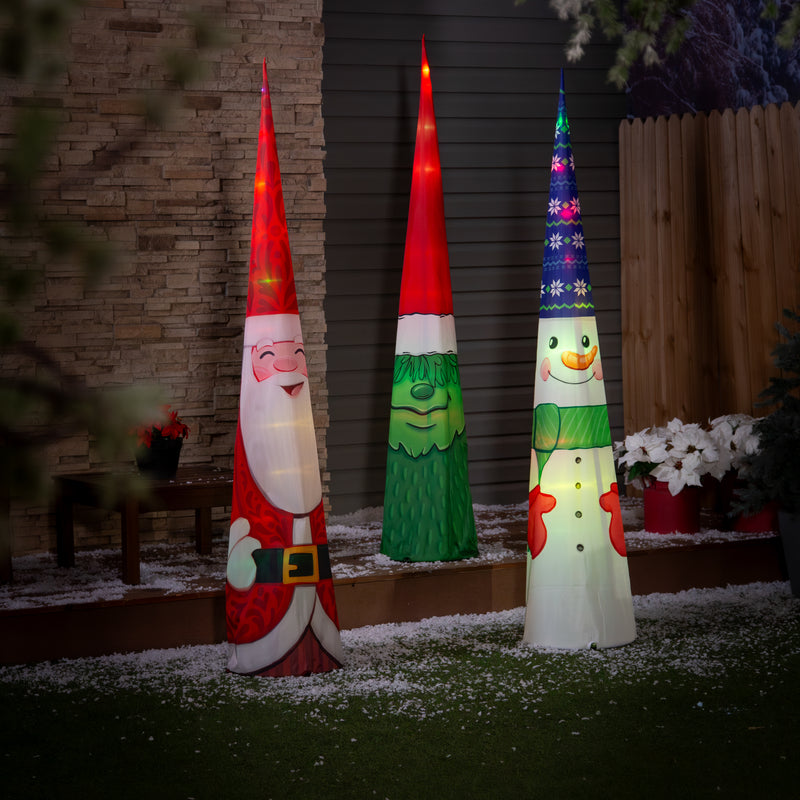 Holiday Celeb Fabric Cone with Color Changing Lights,47fs103