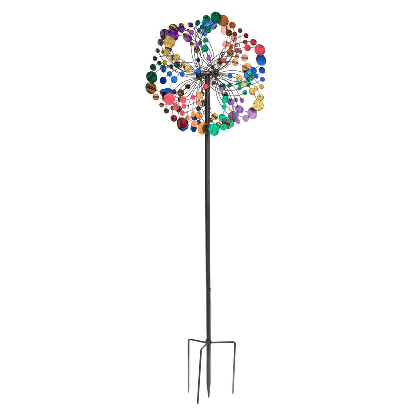 75"H Wind Spinner, Multicolor Bubbles,47m1694