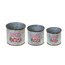 Home for the Holidays Metal Planter Nested Set of 3, 13.12"x13.12"x11.75"inches
