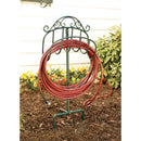 Wrought Iron Hose Holder with Ground Stake - Green,47m3012