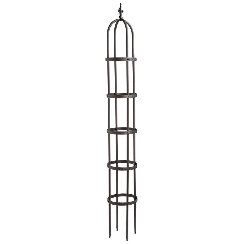 7' Powder-Coated Steel Garden Obelisk Bronze,47m3015