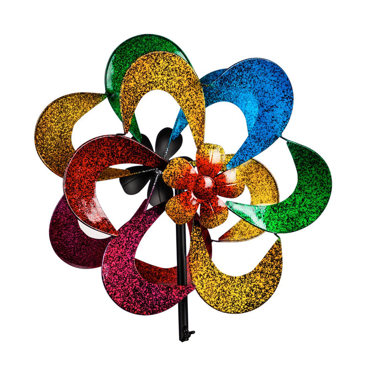 Wind Spinner Topper, Colorful Flower,47m3182