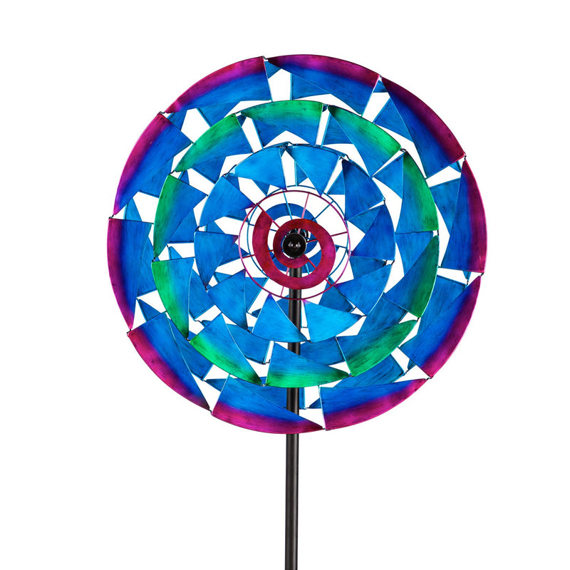 75"H Wind Spinner, Psychedelic Blades,24"x10.25"x75"inches