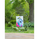 Metal Outdoor Sculptural Decor for Displaying Planter or Flag,47m3786