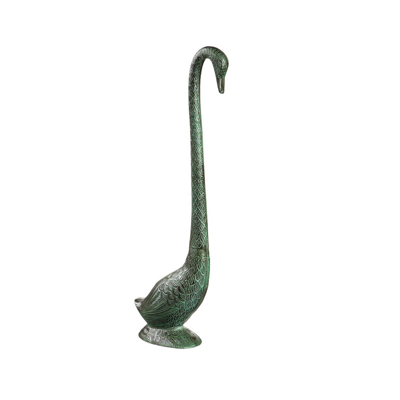 24"H Verdigris Goose Garden Statuary, Set of 2, 8"x4"x24"inches