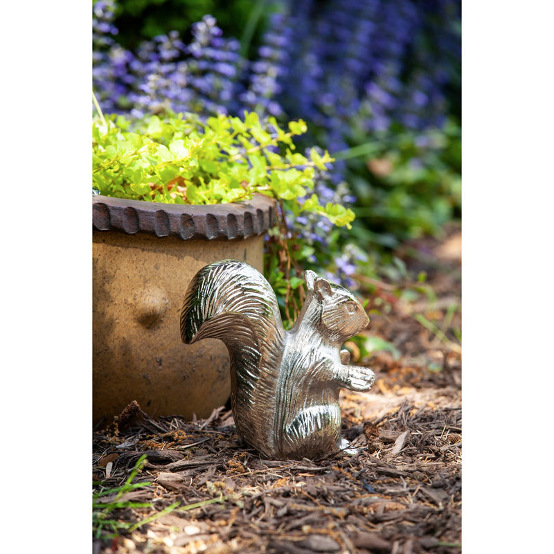 6"H Squirrel Metal Garden Statuary, 6"x3.5"x6"inches