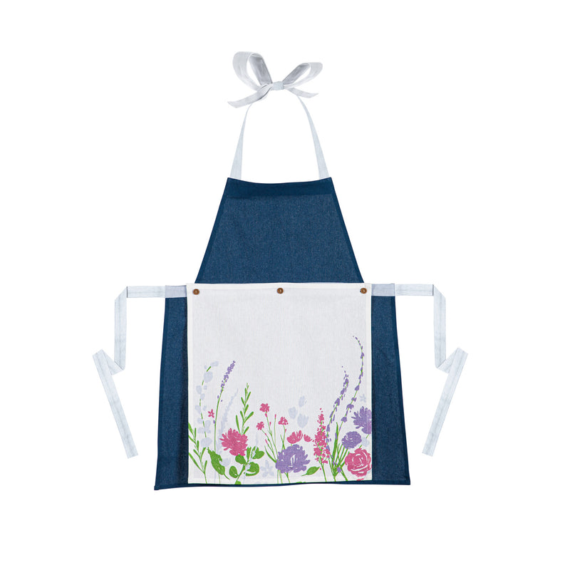 Cotton Apron with Removeable Towel, Cottage Charm,4apt7963