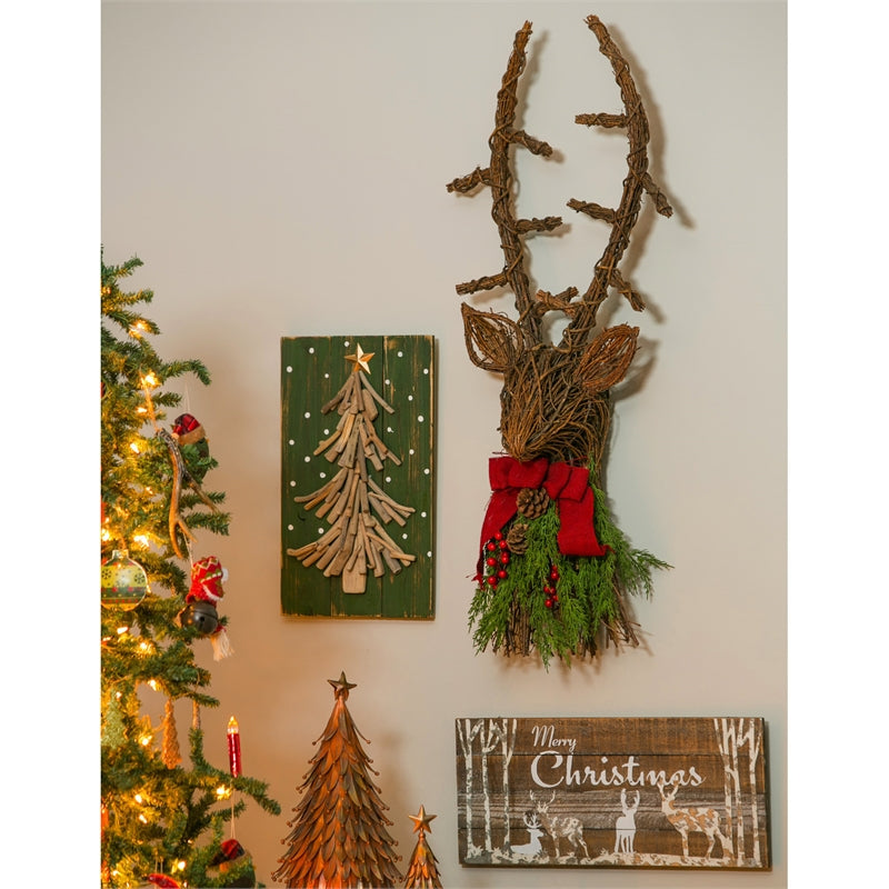 Natural Vine Reindeer Wall Décor,4fl079