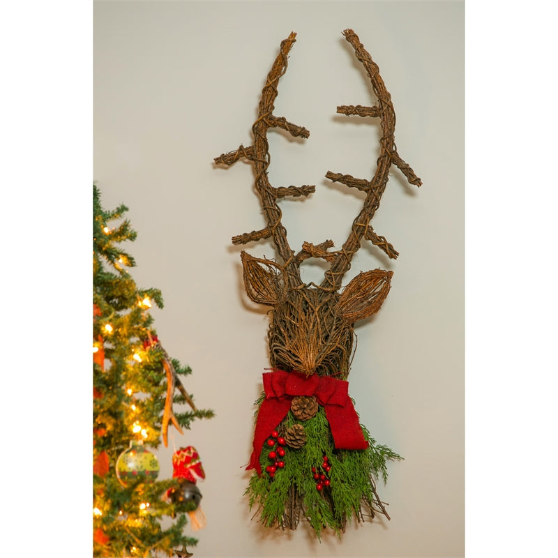 Natural Vine Reindeer Wall Décor,4fl079