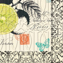 Luscious Lemon Paper Embossed Cocktail Napkin,4nce5371b