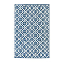 Reversible Weather-resistant Rug Navy Floral 3'x5',4or186