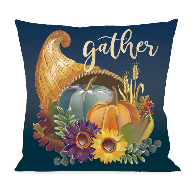 Cornucopia Gather Interchangeable Pillow Cover,4plc410bl