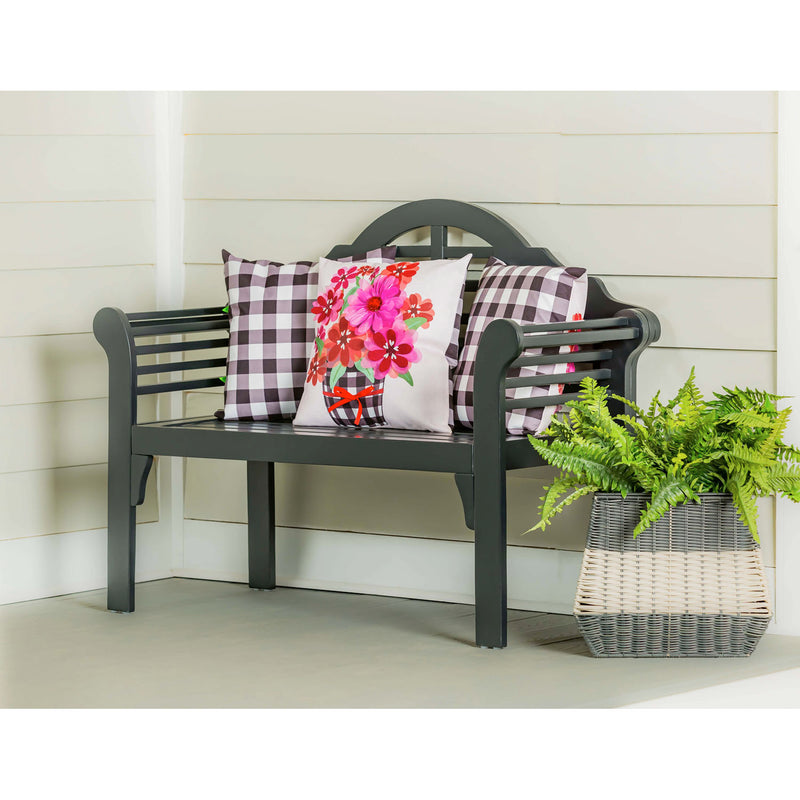 Buffalo Check Flower Pot Interchangeable Pillow Cover,4plc427bl