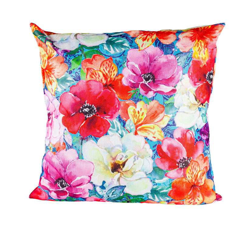 Bright Flowers and Hummingbirds Interchangeable Pillow Cover,4plc435