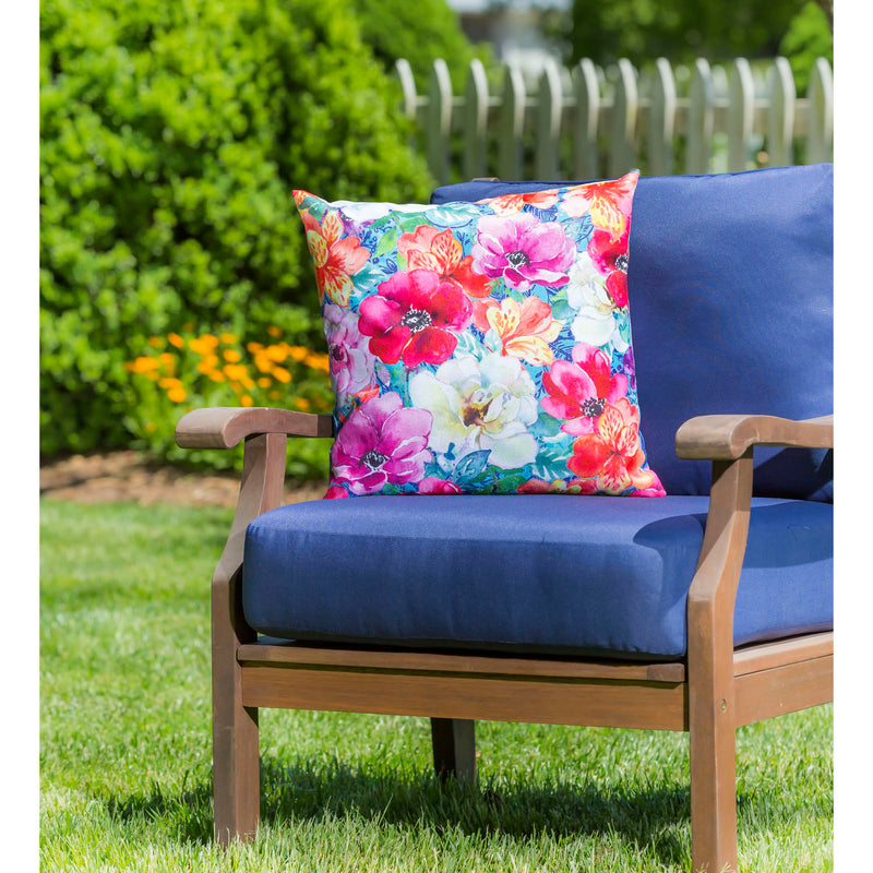 Bright Flowers and Hummingbirds Interchangeable Pillow Cover,4plc435