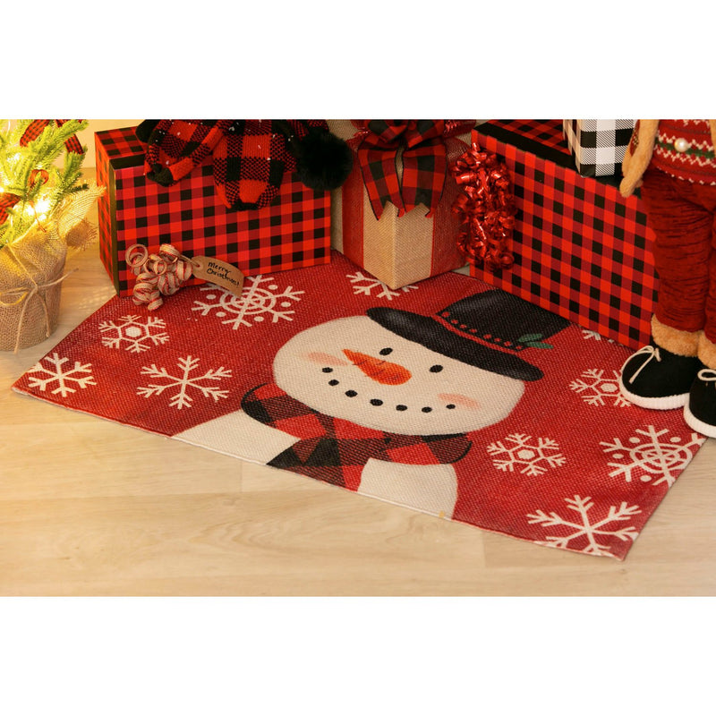 30'' x 20'' Scatter Rug, Snowman,4sr001