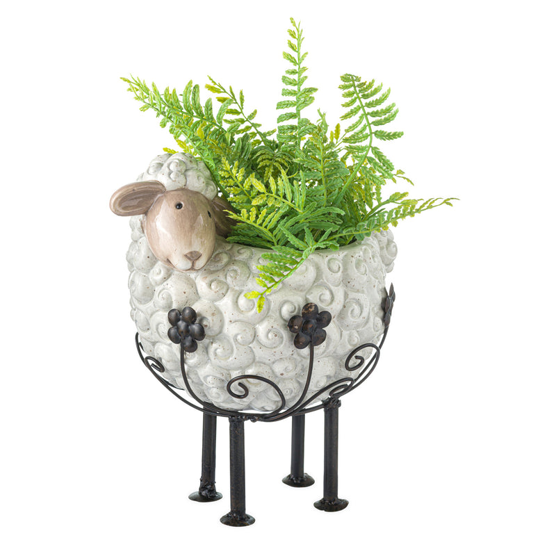 Sheep Planter Pot with Decorative Stand,55968