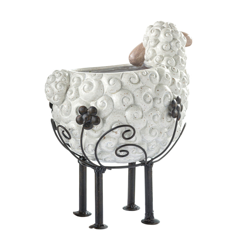 Sheep Planter Pot with Decorative Stand,55968