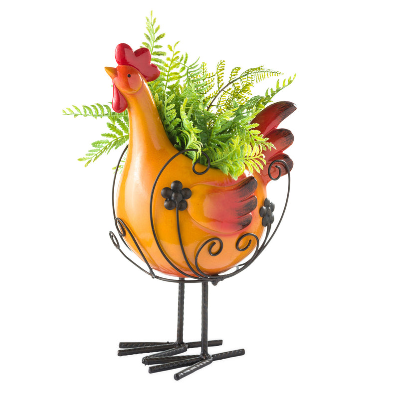 Rooster Planter Pot with Decorative Stand,55969