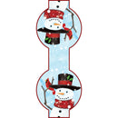 Snowman Mailbox Saddle with Magnetic Mailbox Door Decor Set,56830s