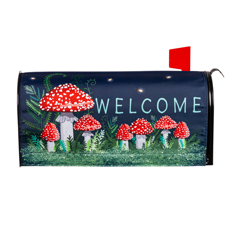 Welcome Friends Mushroom Garden Mailbox Cover,56853